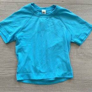 Lululemon Swiftly Tech Cropped Short-Sleeve Shirt Blue Women’s Size 2